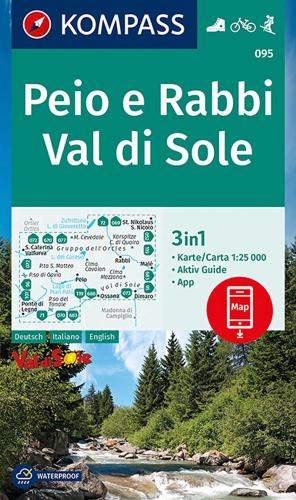 Peio E Rabbi, Val Di Sole, 1:25.000 Carta Escursionistica N. 095