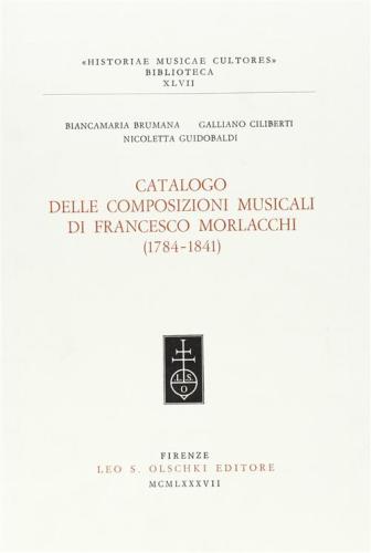 Catalogo Delle Composizioni Musicali Di Francesco Morlacchi (1784-1841)