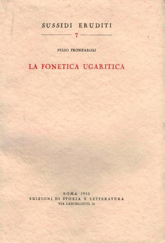 La Fonetica Ugaritica