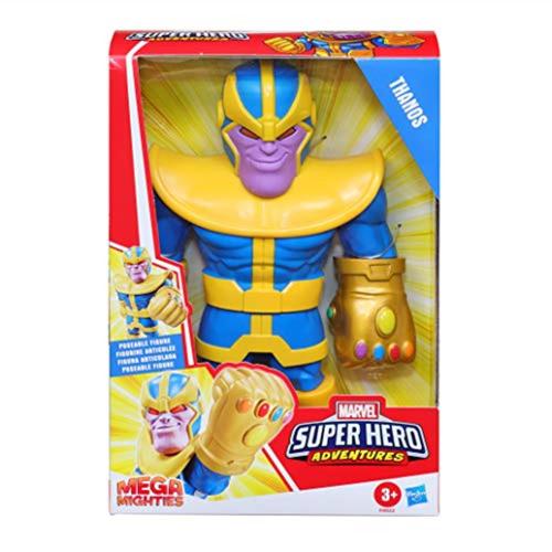 Hasbro Playskool Heroes - Thanos Marvel Super Hero Adventures Mega Mighties, Action Figure 25 Cm Da Collezione, F0022