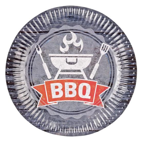 Amscan: 8 Plates Bbq Party, 23 Cm