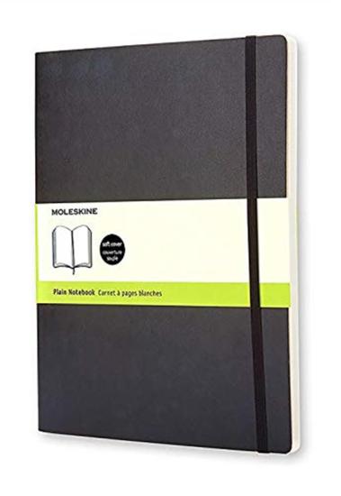 Moleskine Notebook Classic Copertina Morbida - Quaderno a Pagine Bianche, X-Large, Nero