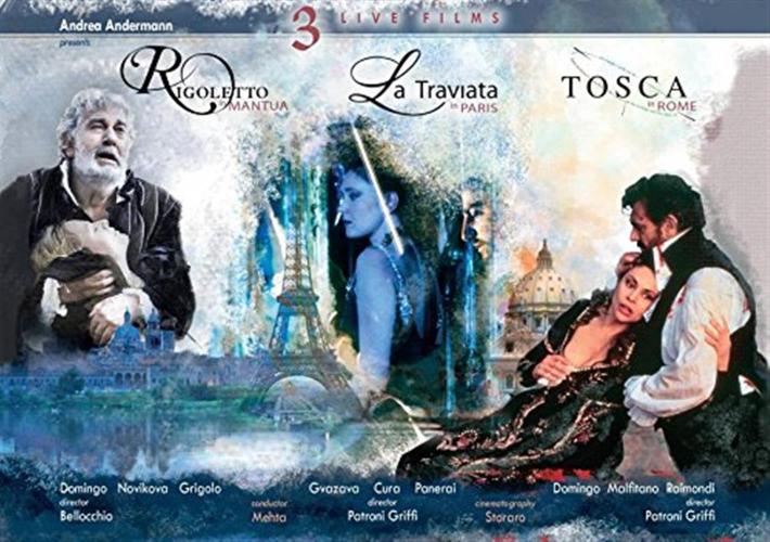 3 Live Operas: Rigoletto, La Traviata, Tosca (3 Blu-ray)
