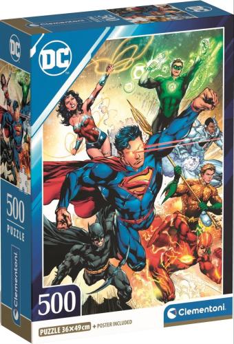 Clementoni Puzzle Adulti Dc Comics 500 Pezzi 500 Compact Pz Made In Italy