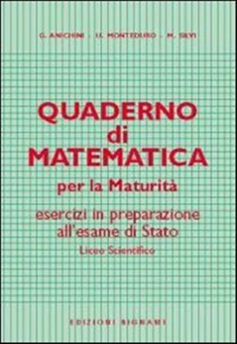 Quaderno Di Matematica Per La Maturit