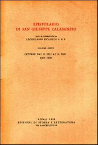Epistolario. Vol. 6 - Lettere Dal N. 2351 Al N. 3000 (1635-1638)