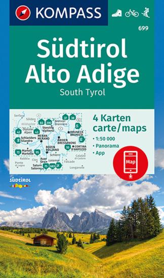 Carta escursionistica n. 699. Alto Adige-South Tyrol-Sdtirol 1:50.000 (set di 4 carte)