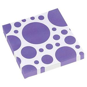 Amscan: Solid Colour Dots Purple - 20 Tovaglioli 33X33 Cm