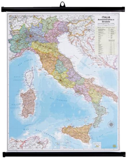 Italia amministrativa e stradale (carta piccola)