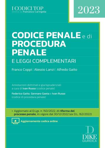 Codice Penale E Di Procedura Penale E Leggi Complementari