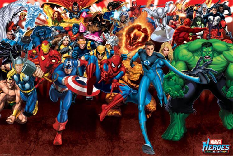 Marvel: Heroes - Attack (poster 61x91,5 Cm)