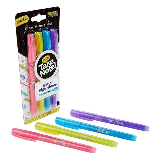 Crayola: Take Note! 4 Evidenziatori Glitter