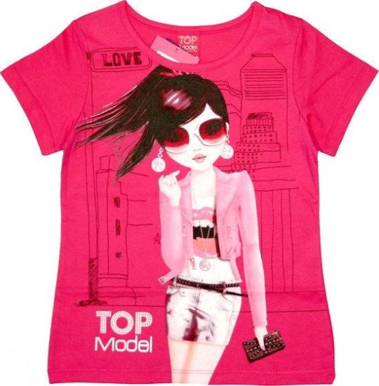 T-Shirt Fucsia Top Model 8 anni