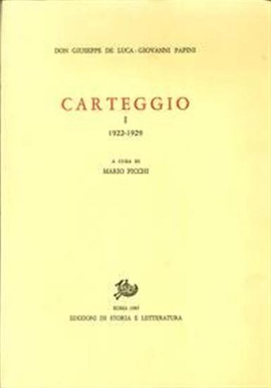 Carteggio. Vol. 1 - 1922-1929