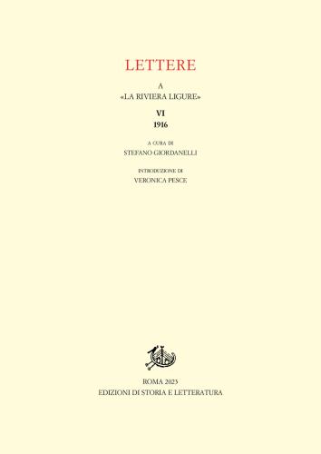 Lettere A la Riviera Ligure. Vol. 6