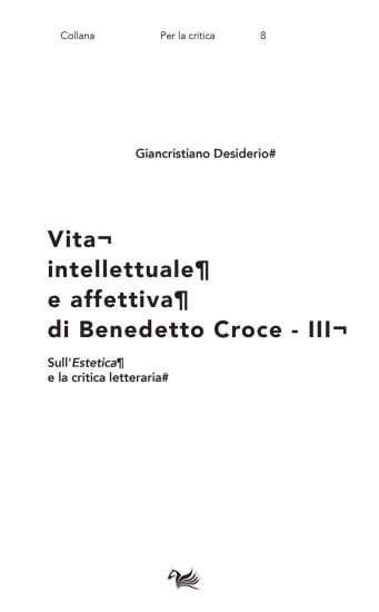 Vita intellettuale e affettiva di Benedetto Croce. Vol. 3