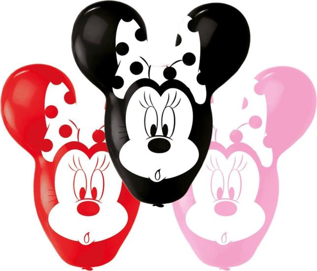 4 Latex Balloons Minnie Giant Ears 55.8Cm/22    Q. Palloni Lattice 22