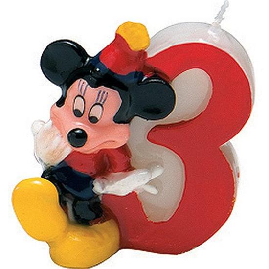 Mickey Party Time - Candelina Numerale N 3