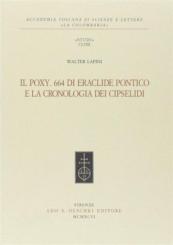Il Poxy. 664 Di Eraclide Pontico E La Cronologia Dei Cipselidi