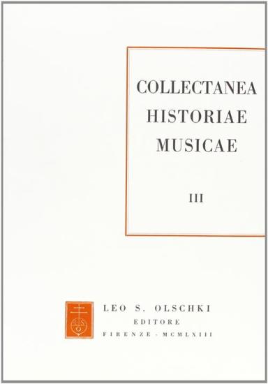 Collectanea historiae musicae. Vol. 3
