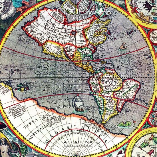 Calendario Allaluna 2022 - Antique maps ( formato 30 x 30 )