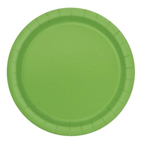 16 Lime Green 9In Plates Sup Qs. Piatto 23 Cm Verde Lime Sup