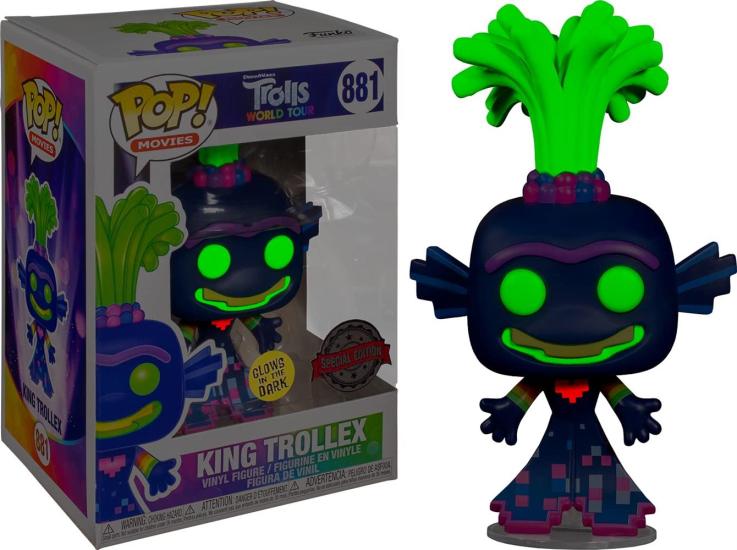 Trolls: Funko Pop! Movies - World Tour - King Trollex (Glow In the Dark) (Vinyl Figure 881)