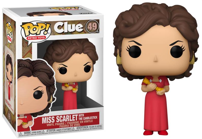 Clue: Funko Pop! Retro Toys - Miss Scarlet With The Candlestick (Vinyl Figure 49)