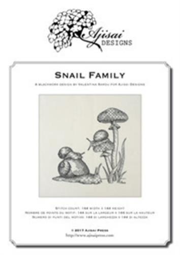 Snail Family. Blackwork Design