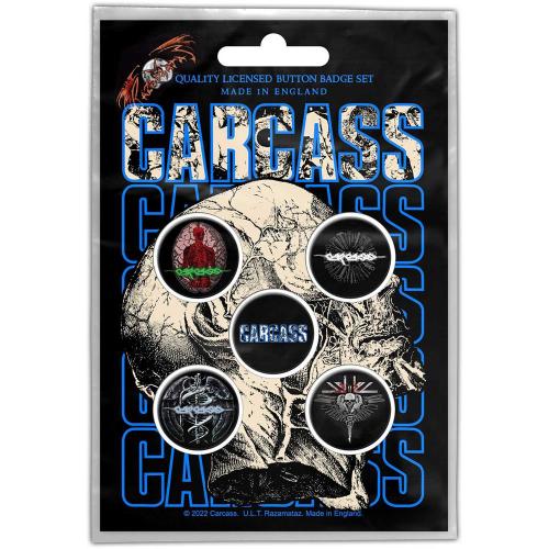 Carcass: Necro Head (button Badge Pack)