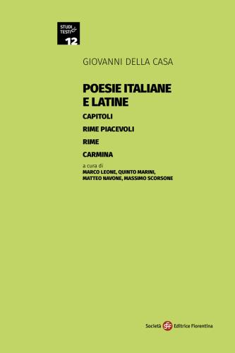 Poesie Italiane E Latine: Capitoli-rime Piacevoli-rime-carmina