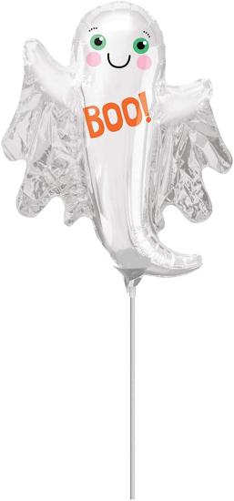 Amscan: Mini Shape Ghost Boo Foil Balloon A30 Airfilled