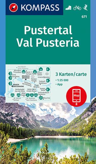 Carta escursionistica n. 671. Val Pusteria - Pustertal 1:25.000 (set di 3 carte)