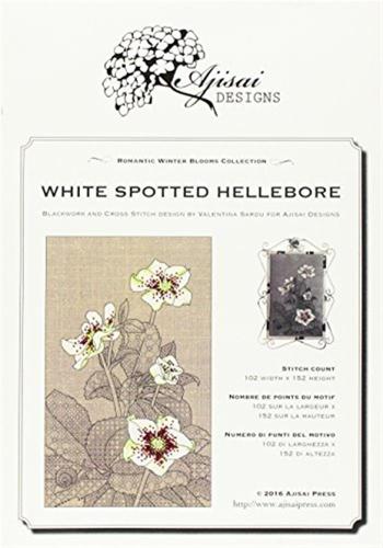 White Spotted Hellebore. Cross Stitch Blackwork Design. Ediz. Italiana, Inglese E Francese