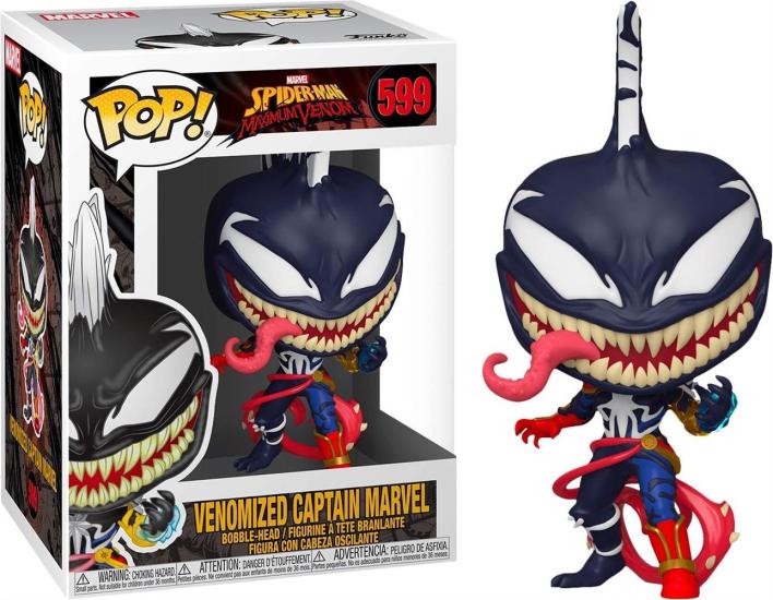 Marvel: Funko Pop! - Spider-Man Maximum Venom - Venomized Captain Marvel (Vinyl Figure 599)