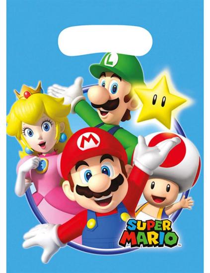 Amscan: Super Mario Uitdeelzakjes 8St.