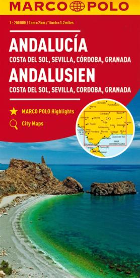 Andalusia, Costa del sole, Siviglia, Cordoba, Granada 1:200.000