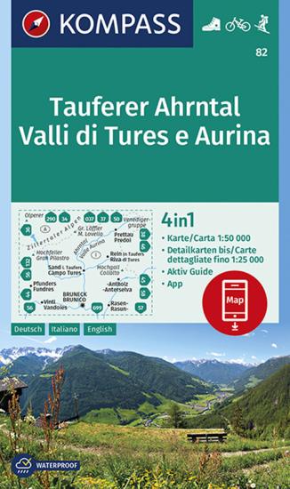 Carta escursionistica n. 82. Valli di Tures e Aurina 1:50.000. Ediz. italiana, tedesca e inglese
