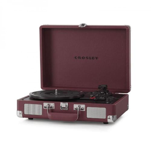 Crosley - Cruiser Plus Deluxe Portable Turntable (burgundy)- Now With Bluetooth Out (giradischi)