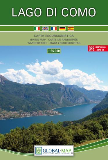 Lago di Como. Carta escursionistica 1:35.000. Ediz. multilingue