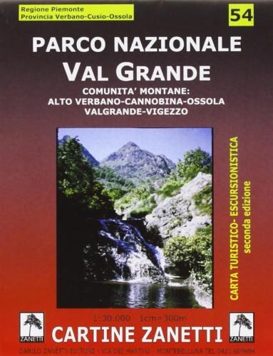 Parco Nazionale Val Grande. Comunit Montane: Alto Verbano, Cannobina, Ossola, Valgrande, Vigezzo 1:30.000
