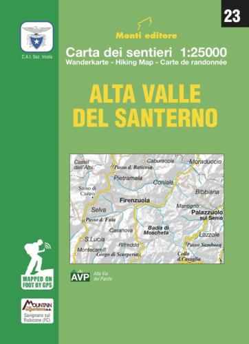 Alta Valle Del Santerno. Carta Dei Sentieri Di Firenzuola 1:25.000