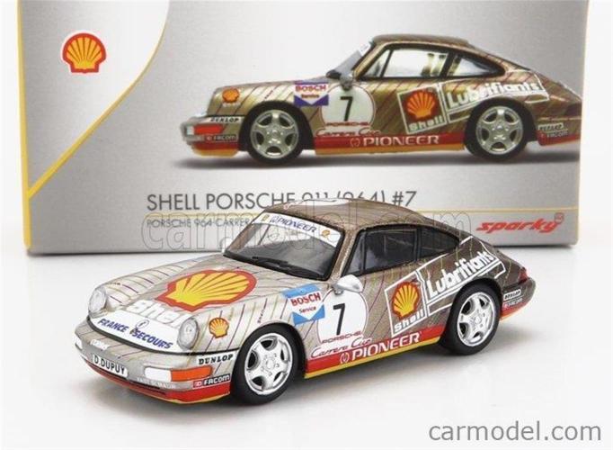 Atcyo64002 - 1/64 Shell Porsche 911 (964) Carrera Cup 1991 No.7 Sparky (sparky X Tiny X Shell)