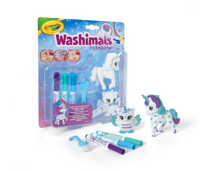 Crayola: Washimals Pets- Set Ricarica Unicorno & Gufetto
