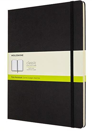 Moleskine Notebook Classic- Copertina Rigida - Taccuino a Pagine Bianche, XX-Large, Nero