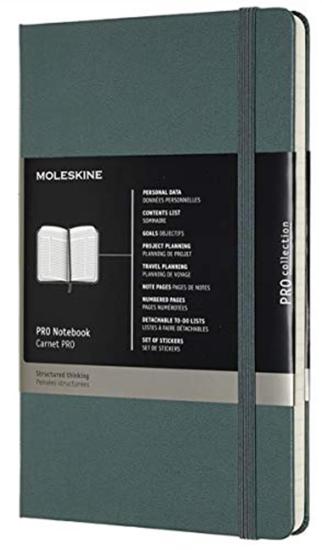 Moleskine Pro Notebook, Taccuino Professionale da Ufficio, Copertina Rigida, Formato Large, Colore Verde Bosco