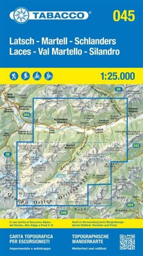 Latsch - Martell - Schlanders / Laces - Val Martello - Silandro. Carta Topografica In Scala 1:25.000. Ediz. Multilingue