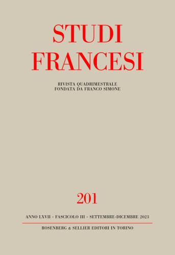 Studi Francesi (2023). Vol. 201