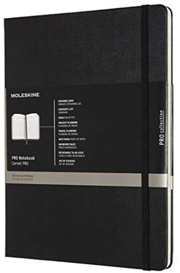 Moleskine Pro Notebook, Taccuino Professionale da Ufficio, Copertina Rigida, X-Large, Colore Nero