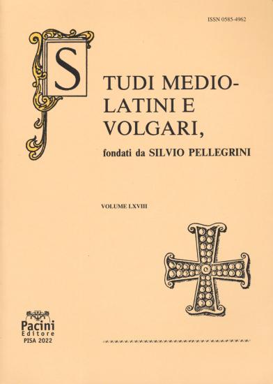 Studi mediolatini e volgari (2022). Vol. 68